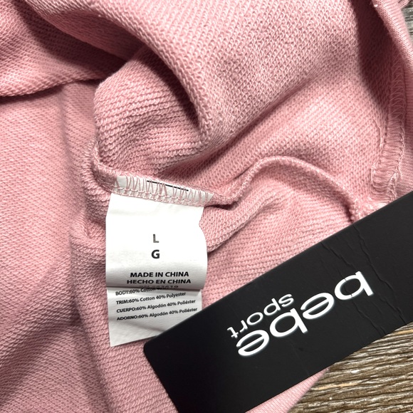 NWT Bebe cropped hoodie size large - Picture 5 of 6
